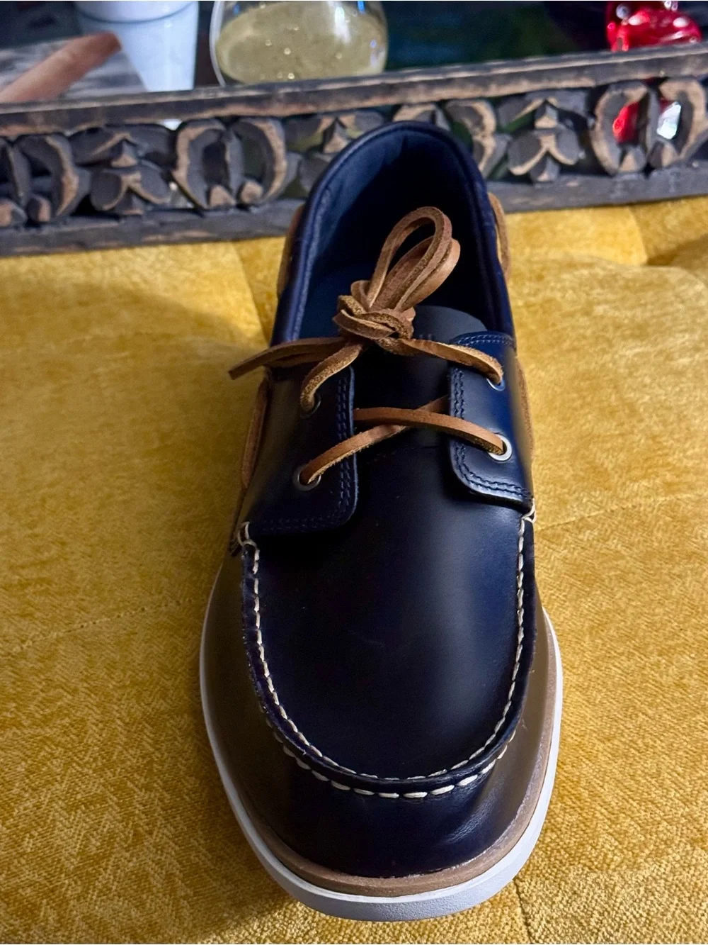Cole Haan Men’s Grandpro Windward Boat Shoe, Size 12M (Midnight Blue)
